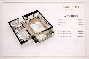 COMISION 0% | Garsonieră - 47 mp | Finisaje la alegere | Direct dezvoltator - imagine 7