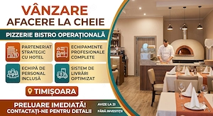 Vânzare afacere la cheie: Pizzerie & Bistro complet echipat (Parteneriat strategic cu hotel)