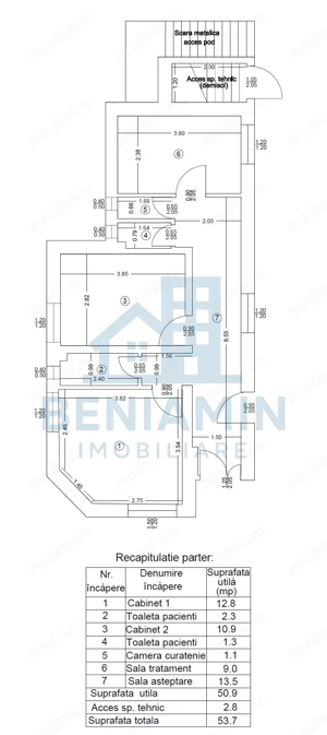 Spatiu modern cabinete medicale parter 50mp Toporasi Promenada - imagine 10