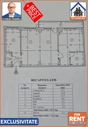 Super pret si locatie! Langa metrou si parc! Ap 2 cam - Brancoveanu - imagine 9