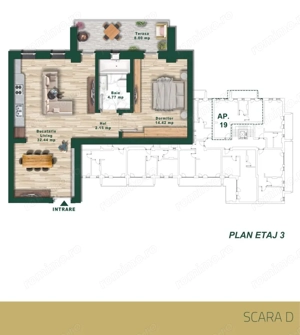 Apartament 19 D-2 camere-Future Residence-Zona Torontal-Piscina privata - imagine 2