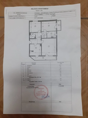 Apartament 3 camere Prundu, 74,9 mp, etaj 3 4