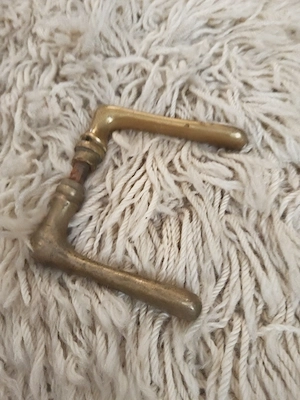 Manere usa+silduri,vintage din alama bronz,cca 1930