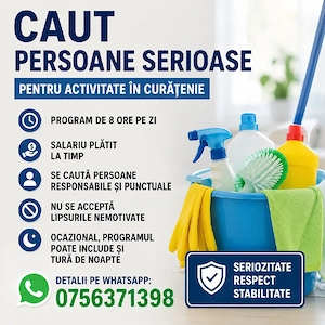 Ne mărim echipa ! Caut persoane serioase 