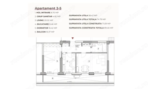 Apartament 2 camere, 74.79 mp, ansamblu 0% Comision Achiziție, Calea Severinului - imagine 2