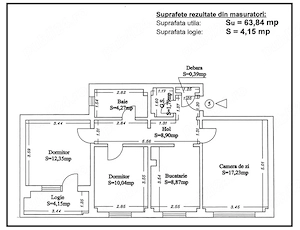 CET 3 Camere Decomandate 68mp Centrala Mobilat Utilat Izolat Incadrat - imagine 10