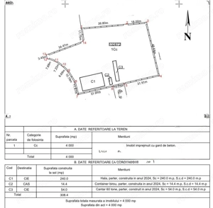 Teren 4000mp betonat si hala Galati zona industriala