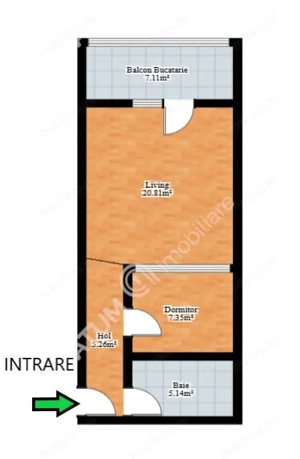 Apartament tip studio cu spatiu verde etaj 1 in zona Tilisca din Sibiu - imagine 4