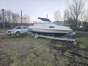 Barcă cabinată cu motor Suzuki 140cp 
