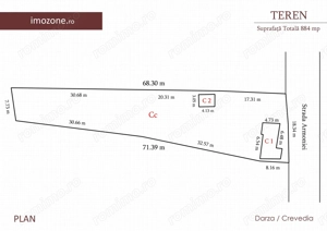 CREVEDIA - DARZA - TEREN 884MP I UTILITATI IN ZONA I COMISION 0% - IMOZONE | - imagine 2