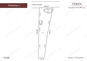 CREVEDIA - DARZA - TEREN 884MP I UTILITATI IN ZONA I COMISION 0% - IMOZONE | - imagine 2