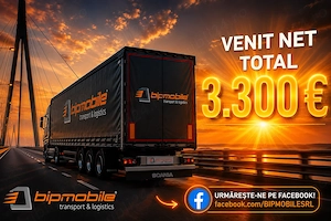 BIPMOBILE Srl - SOFER PROFESIONIST comunitate marfuri generale