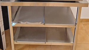 Vând masă inox cu poliță 