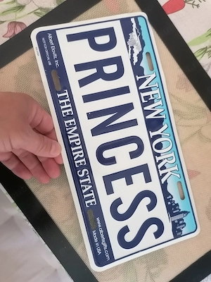 NUMAR de inmatriculare SUA - PRINCESS (Printesa) cadou sofer masina permis majorat 18 ani Suvenir  - imagine 7