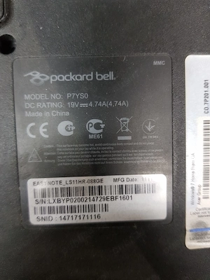 Dezmembrare Piese Laptop Packard Bell EasyNote P7YS0 Carcasa Placa de baza Tastatura Hard Ram Ecran  - imagine 2