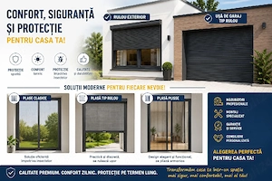 Producător - Rulouri exterioare aluminiu, Uși garaj rulou, Plase Plisse și Rulou
