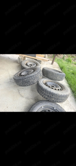 Jante tablă cu anvelope bune de iarna 175/65/R14 - imagine 2