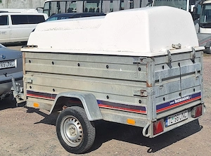 Remorca zincata auto 750 Kg- basculabila - 2 sectoare & capac din fibra - imagine 3