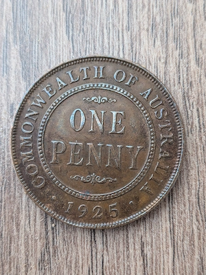 1 Penny 1925 Australia *RARITATE* - imagine 2