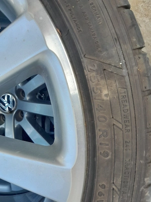 Anvelope255/40 R19  cu jante R19 5x112  - 4 Buc - imagine 3