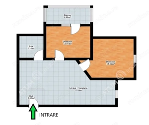 Apartament 3 camere balcon zona Ciresica din Sibiu - imagine 4