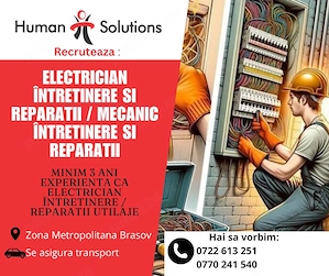 Electrician si Mecanic - Mentenanta - Brasov