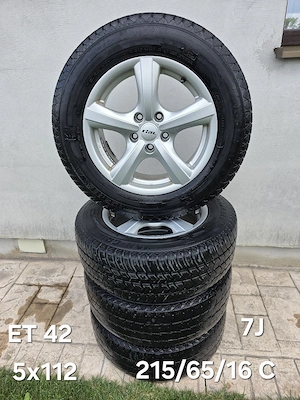 Set 4 jante aliaj Tiguan 5x112 echipate cu anvelope 215/65/16 C