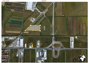 Teren cu  PUZ  Lidl  Ghiroda Aeroport cu  regim inaltime P+3E . - imagine 4
