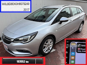 +140CP! Astra K Facelift 05 2017, Navigație mare 9  WIRELESS CarPlay + cameră, LED + Xenon, istoric