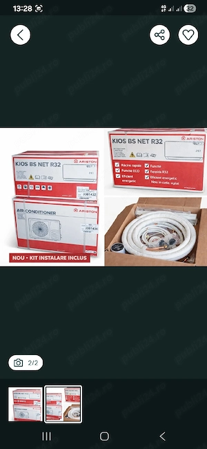Aer condiționat Ariston KIOS BS NET R32   Nou, sigilat + Kit instalare complet | Crevedia, Dâmbovița