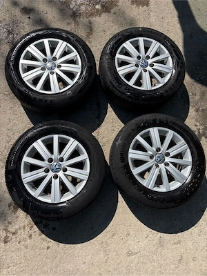 Jante aliaj 5x112 R15 VW Golf 5 6 OtaviaI mpecabile Anvelope 195 65 R15
