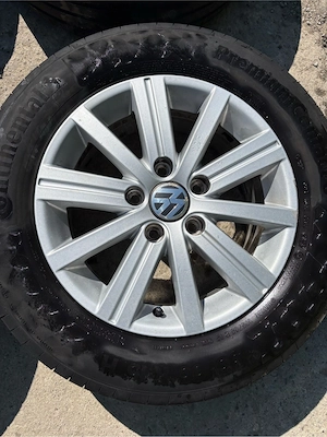 Jante aliaj 5x112 R15 VW Golf 5 6 OtaviaI mpecabile Anvelope 195 65 R15 - imagine 2