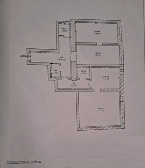 apartament 3 camere, demisol, zona Pompieri 16 DECEMBRIE
