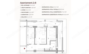 Apartament 2 camere, 82.92 mp, ansamblu 0% Comision Achiziție, Calea Severinului - imagine 2
