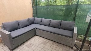 Set terasă 6 persoane gri