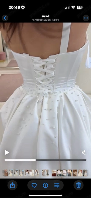 Vand rochie de mireasa din tafta - imagine 4