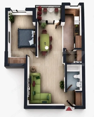 Apartament 2 camere, decomandat, balcon, CF, parcare, boxa, Zona Vivo 