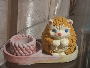 Colecție decorativă handmade   tăviță, suport pentru lumânări, cutie de bijuterii tip ciupercă și
