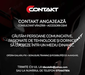 Angajăm Consultant Vânzări GSM!