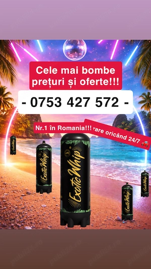 Butelie Azot N2O Exotic Whip 670g OFERTA EXCLUSIVA Bucuresti Livrare