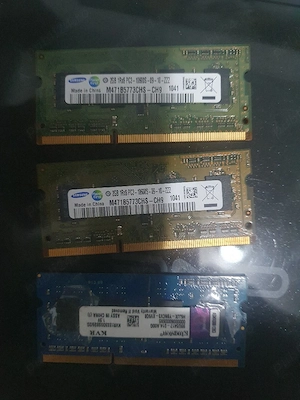 memorie ddr2 dim  3x1gb ecc server. sodimm ddr3 2x2gb+1gb