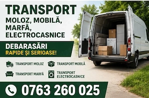Transport marfă moloz debarasări mobilă