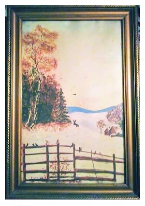 Tablou peisaj iarna
