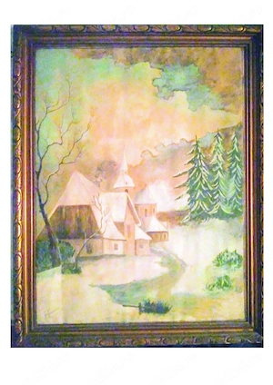 tablou peisaj iarna