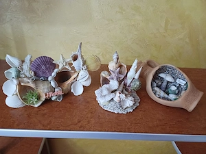 Decoratiuni maritime, cu scoici
