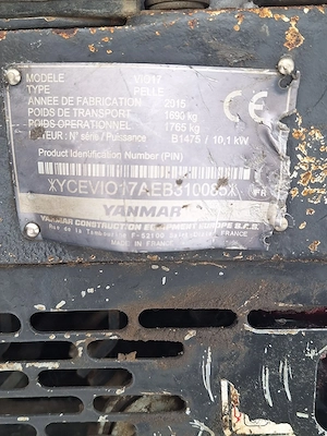 miniexcavator Yanmar vio 1.7 - imagine 7