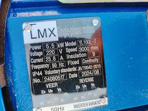 Motor electric 5.5 kw elevator 380 la 220v, urgent - imagine 3