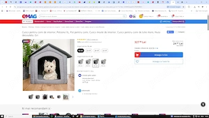 Casuta pentru caini, Petsona, XL, gri - imagine 5