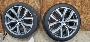 Jante aliaj BMW originale E8JX19 H2 ET47 cu anvelope vara Dunlop 225/45 R19 BMW X1 F48 / X2 F39 - imagine 3