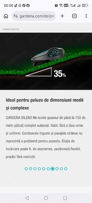 Robot de gradina Gardena nou nouț în cutie, nu a fost folosit niciodată